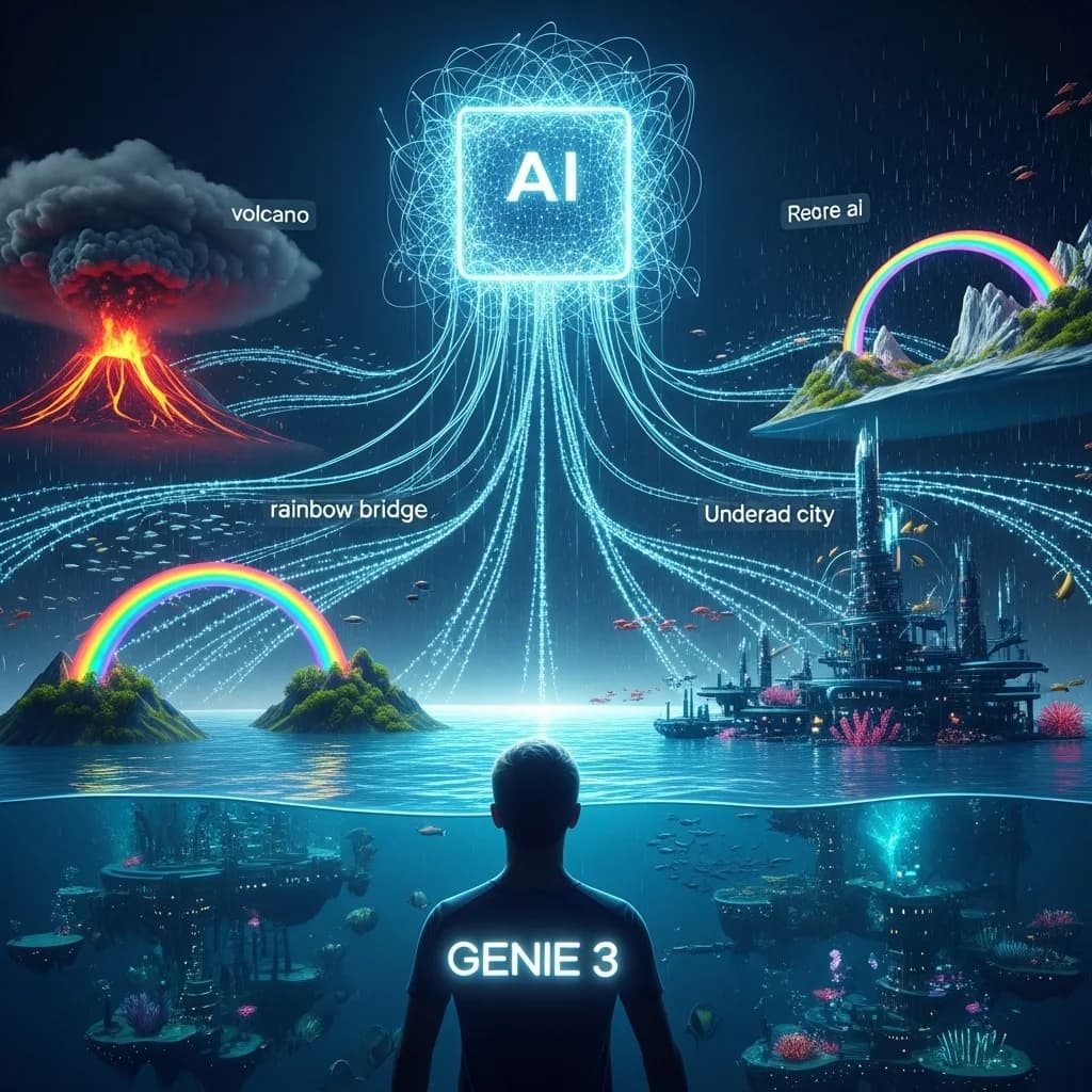 谷歌发布Genie 3：一个可以生成720P开启实时交互式虚拟世界生成新纪元