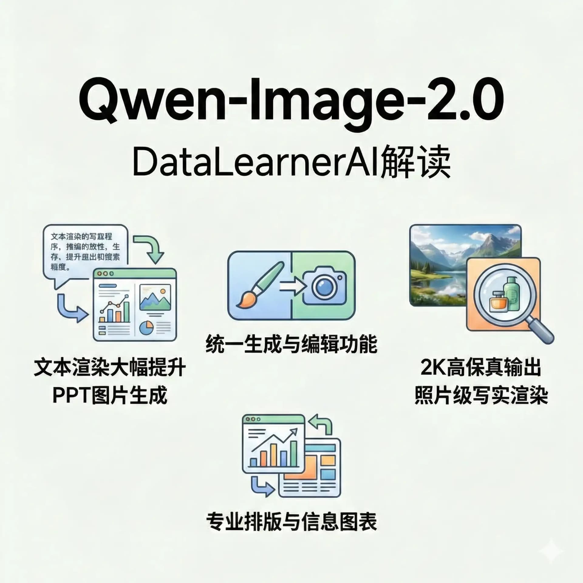 阿里发布第二代图像大模型：Qwen-Image-2.0，融合文本生成图片、图片编辑为一体全球目前排名第三！中文渲染很棒！但不开源~