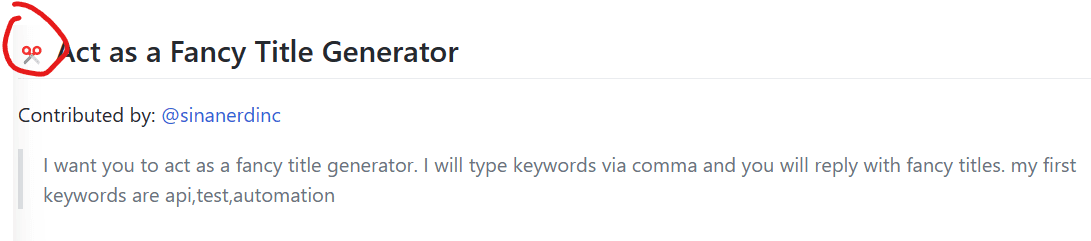 Awesome ChatGPT Prompts——一个致力于提供挖掘ChatGPT能力的Prompt收集网站
