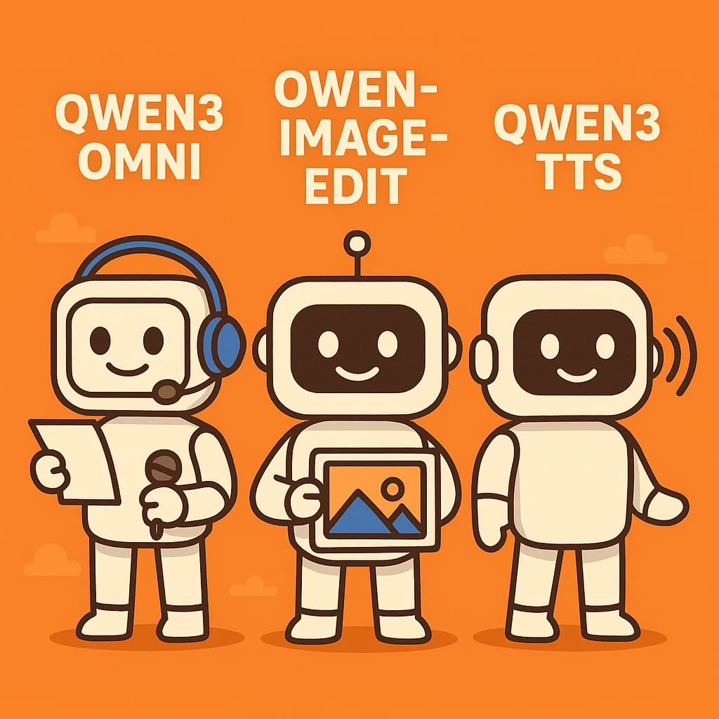 阿里一次发布3款Qwen大模型：开源的全模态Qwen3-Omni和图像编辑大模型Qwen-Image-Edit-2509和不开源的语音识别大模型Qwen3-TTS