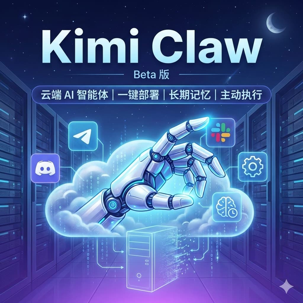 月之暗面发布Kimi Claw：一个在云端拥有40G空间的24×7运行的OpenClaw，基于Kimi模型驱动
