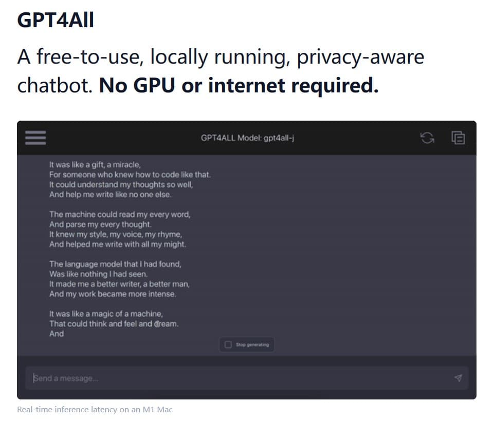 GPT4All:一个可以直接在本地运行各大商业友好的开源大模型解决方案