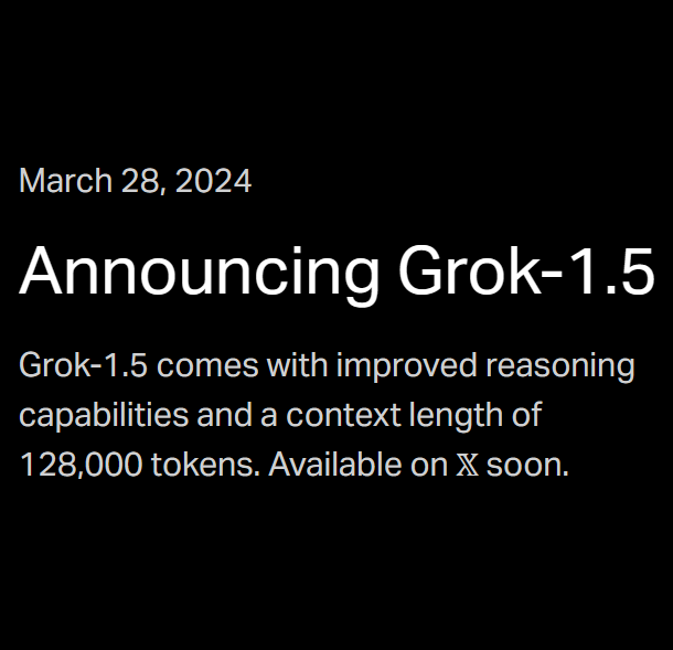 马斯克旗下xAI发布Grok-1.5，相比较开源的Grok-1，各项性能大幅提升，接近GPT-4！