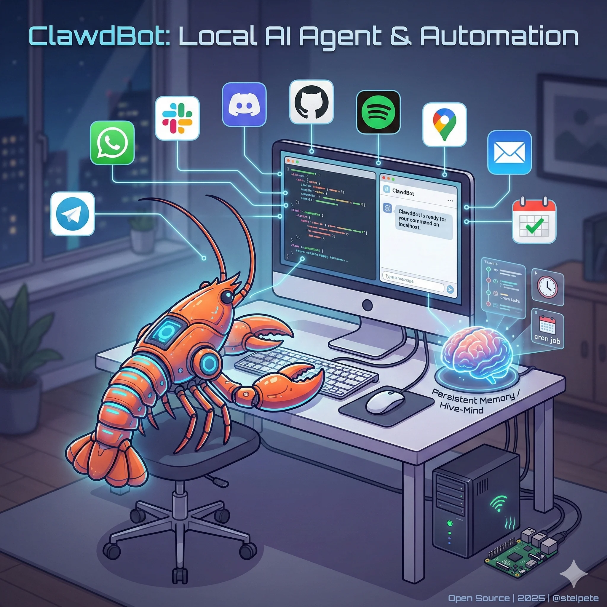 ClawdBot：最新火爆网络的AI的桌面助手简介