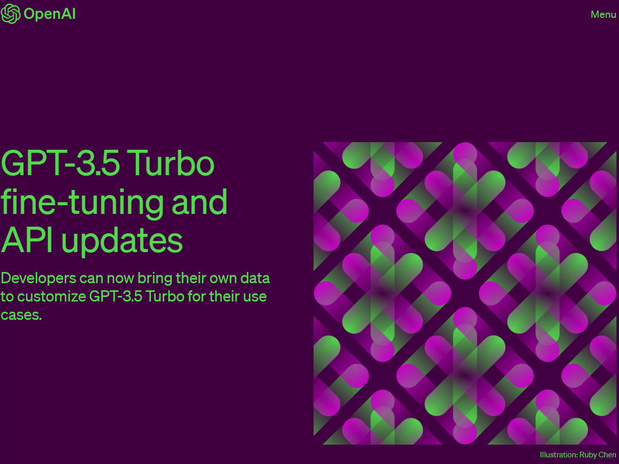 重磅！GPT-3.5可以微调了！OpenAI发布GPT-3.5 Turbo微调接口