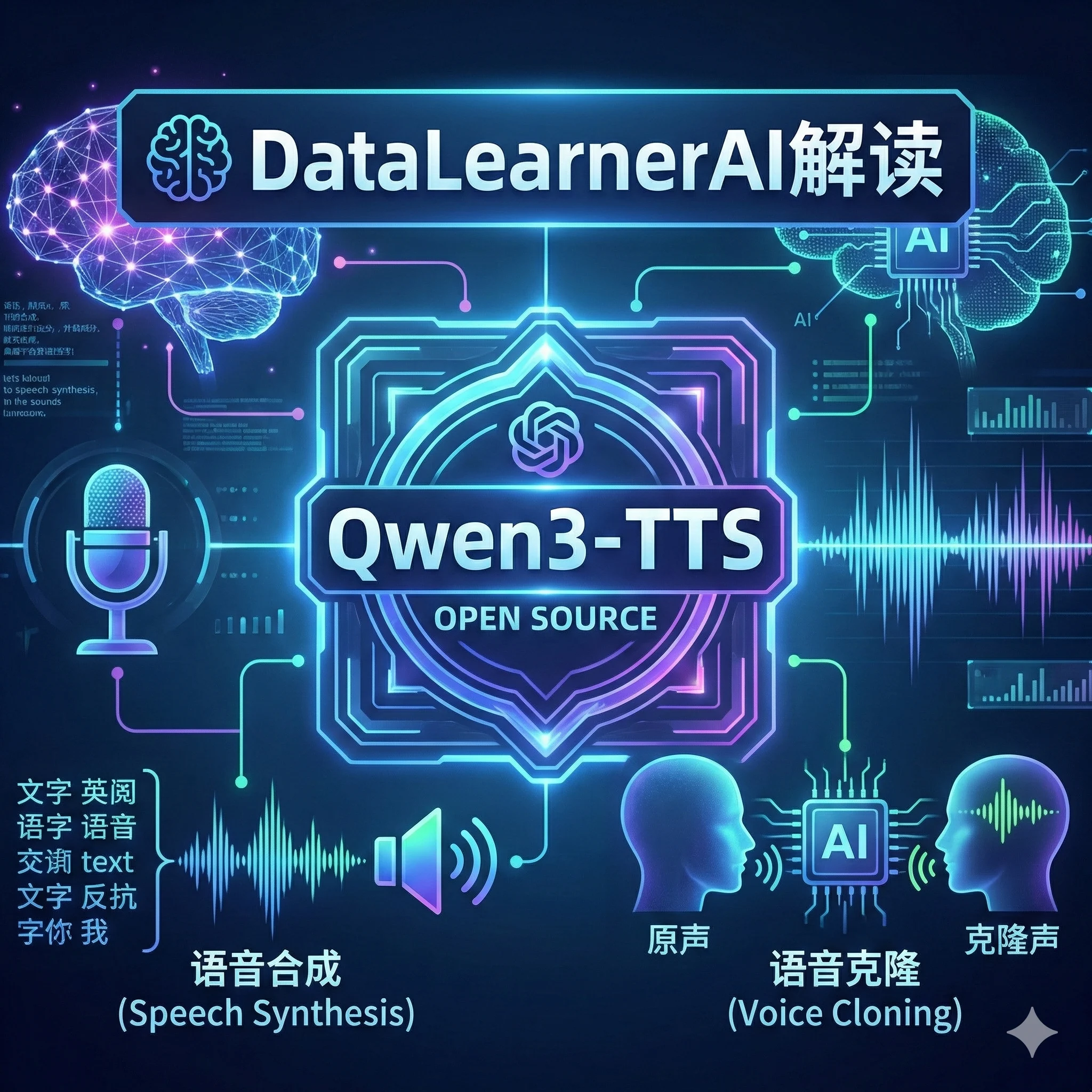 阿里通义千问团队首次开源语音合成大模型：Qwen3-TTS：总共5个模型，最小的仅0.6B参数规模，最大1.8B参数