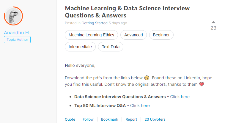数据科学和机器学习面试题及其答案