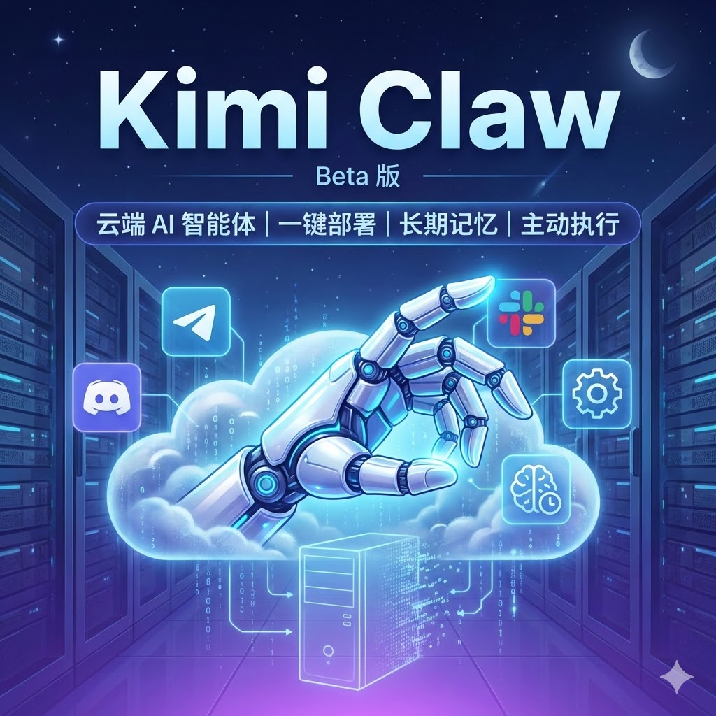 月之暗面发布Kimi Claw：一个在云端拥有40G空间的24×7运行的OpenClaw，基于Kimi模型驱动