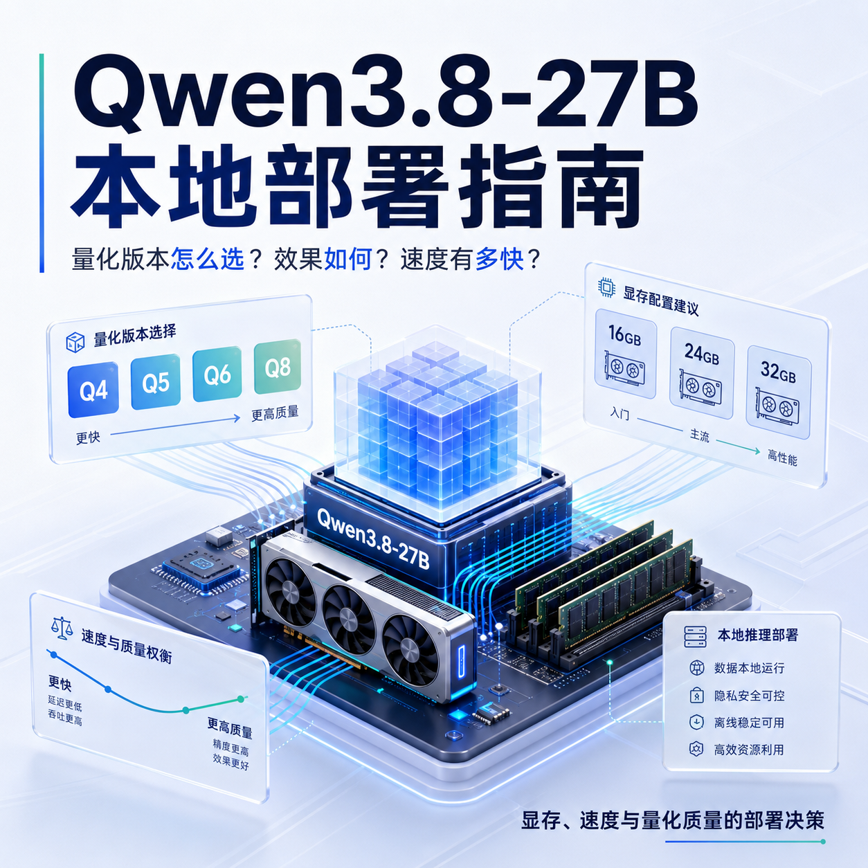 Qwen3.8-27B 本地部署完全指南：量化版本怎么选，效果差多少，速度有多快？