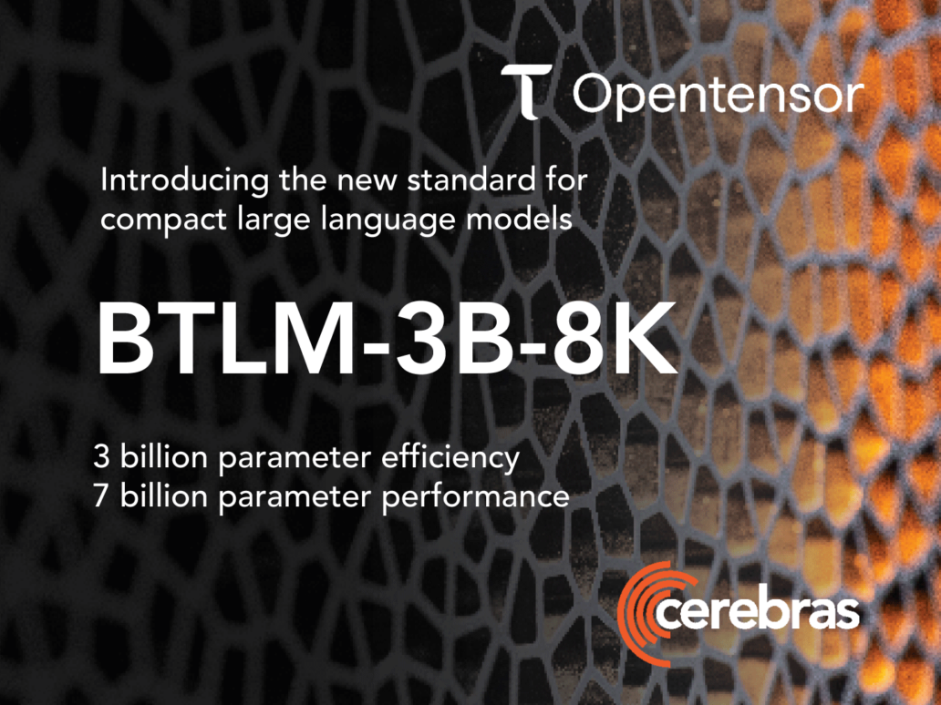 CerebrasAI开源可以在iPhone上运行的30亿参数大模型：BTLM-3B-8K，免费可商用，支持最高8K上下文输入，仅需3GB显存
