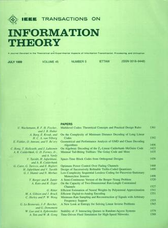 IEEE Transactions on Information Theory